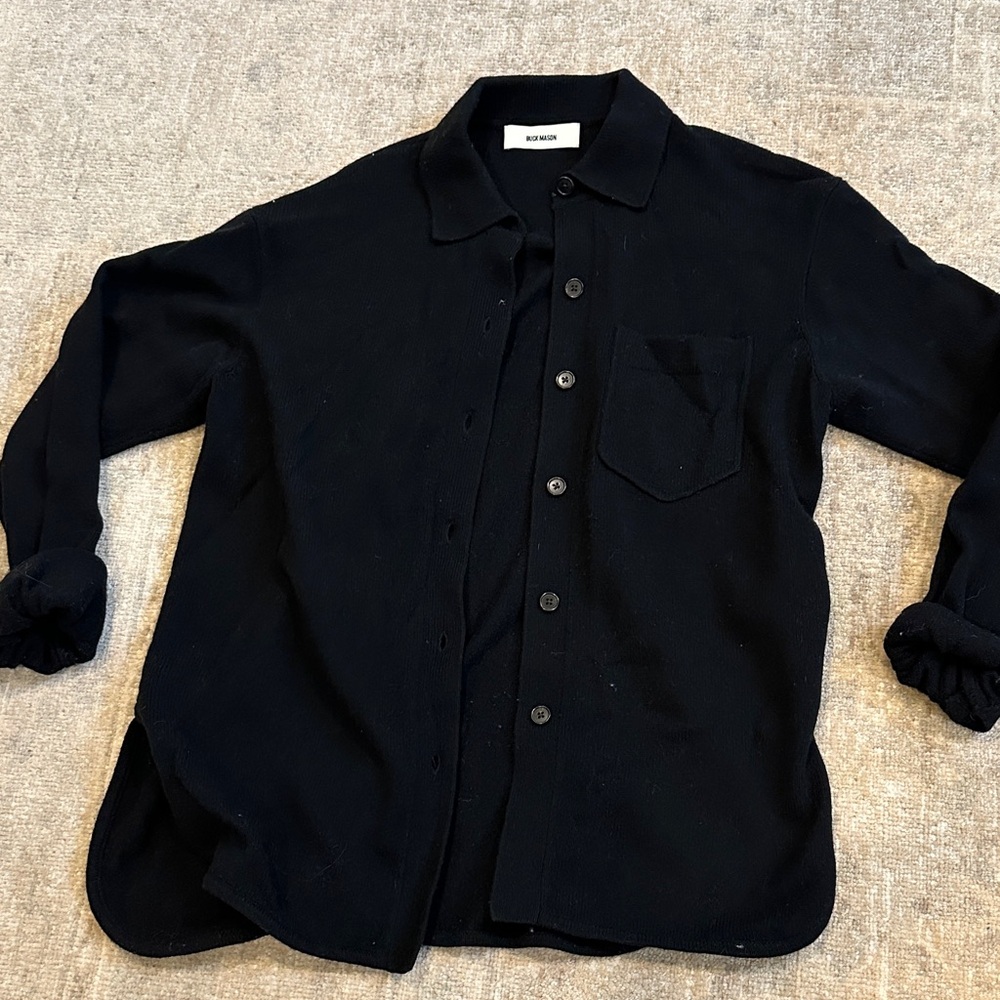 Black Button-Up sweater shirt
